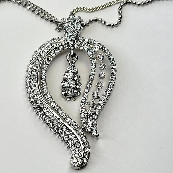 Crystal Pendant Necklace with Earrings - Picture 11 of 14